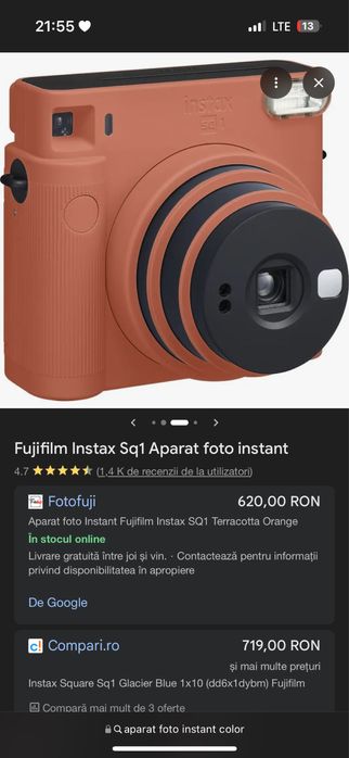 Fujifilm Instax Sq1 Aparat foto instant