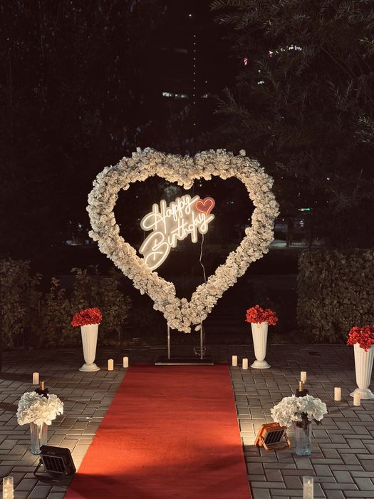 Оформление, день рождения, предложение руки и сердца