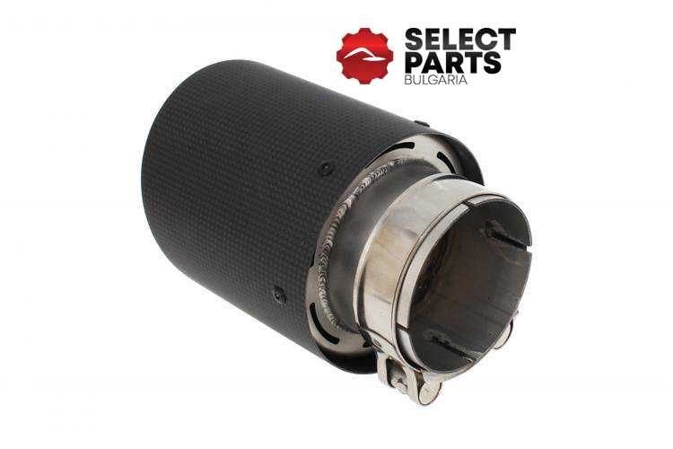 Накрайник за ауспух 114mm вход 76mm Carbon