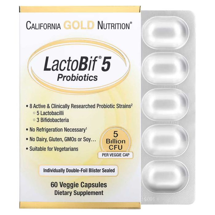 пробиотик LactoBif,California gold,5млрд,60капсул