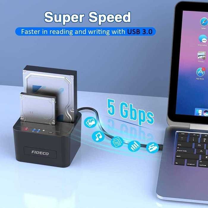 Док-станция FIDECO YPZ04-S2 USB 3.0 для HDD/SSD, двойной отсек
