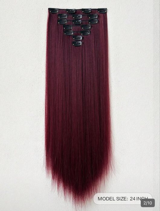 Екстеншъни за коса червени