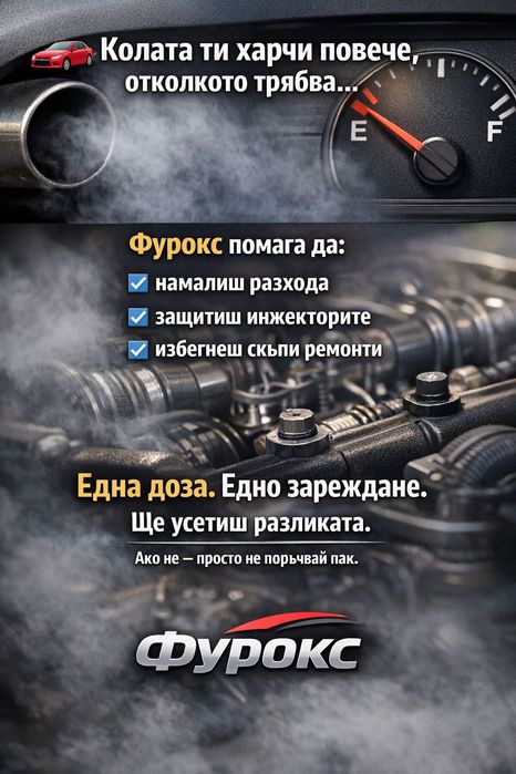 По-нисък разход на гориво | Почиства  и смазва двигателя Добавка Фурокс