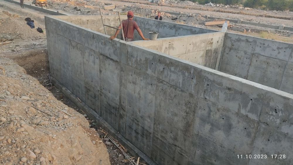 Строительство домов и зданий Заливка бетона