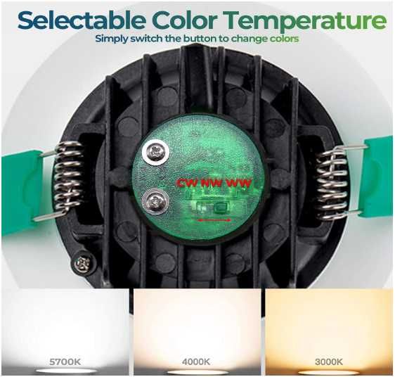 Bec Incastrat Spot LED ALUSSO,10W reglaj,100mm,pach 6 buc,clasaE,IP44