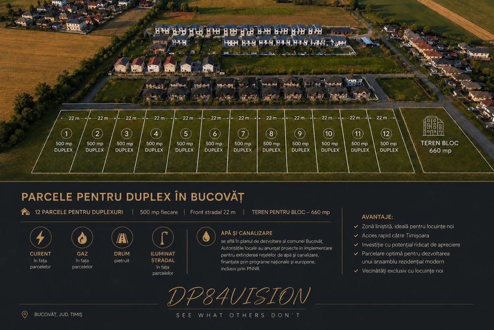 Terenuri cu utilitati pentru duplex Bucovat