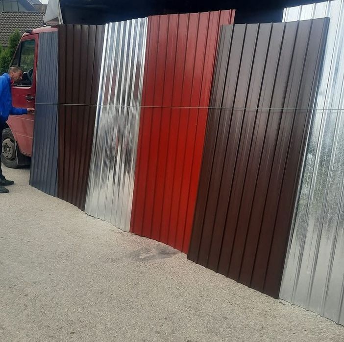 Tablă cutată zincată colorată preț negociabil livram în orice județ
