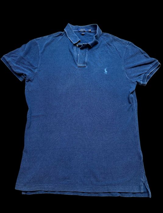 Tricou Polo Ralph Lauren L Slim Fit Albastru Indigo Bumbac Fit M