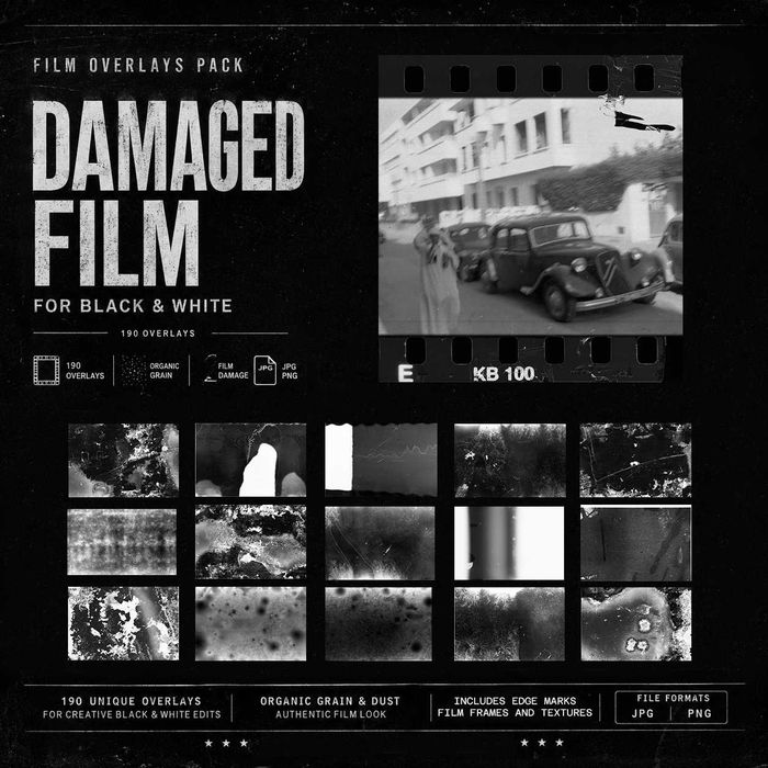Damaged Film pack, 35mm, medium format
