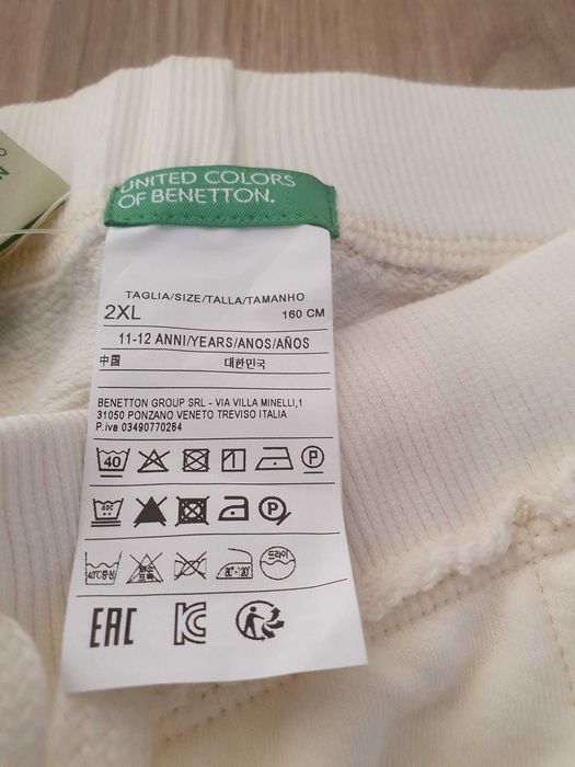 Pantaloni crem, noi cu eticheta United Colors of Benetton, 2 XL, 160cm
