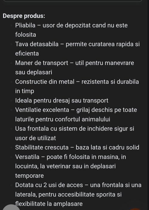 Cușcă pentru animale.