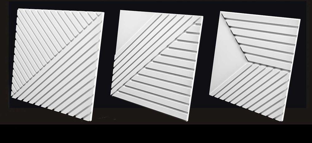 Декоративни 3D панели - 3д гипсови пана, стенни облицовки, 0021