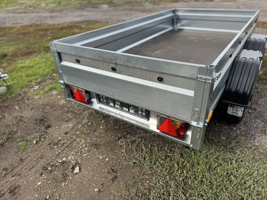 Remorcă nouă 750 kg, dublu ax, 250x125 cm, posibilitate RATE!!