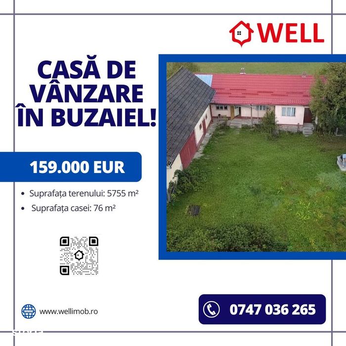 Casă de vânzare în Buzaiel!