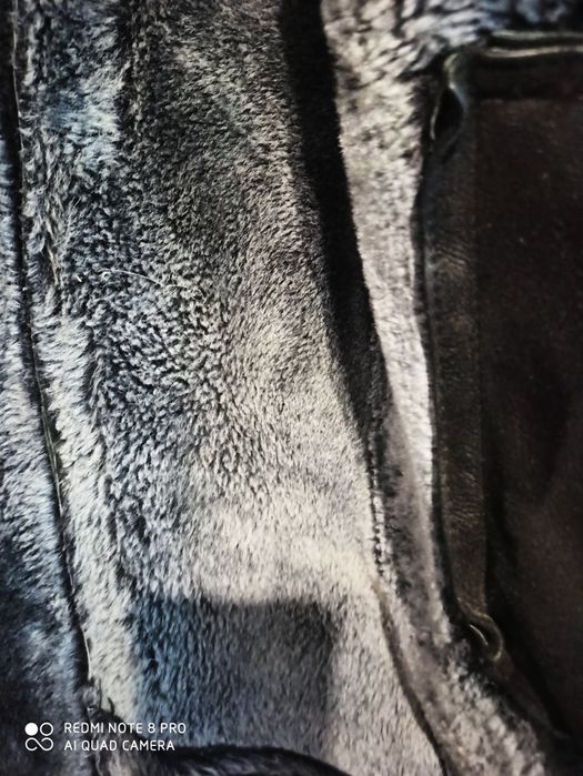 Дублёнка натуральная шапка норка