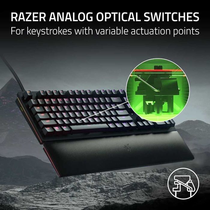 Чисто нова клавиатура Razer Huntsman V2, Analog Switch