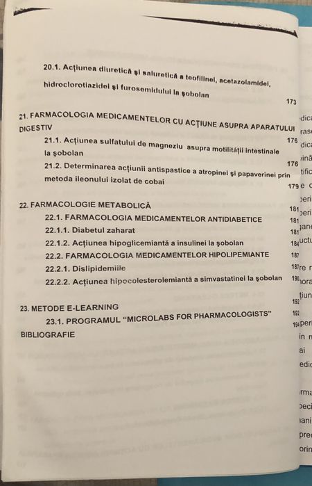 Xerox Bazele experimentale ale Farmacologiei UMF Cluj
