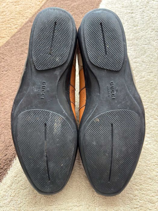 Papuci Gucci Made in Italy Guccissima Velcro Canvas Leather Marime 43