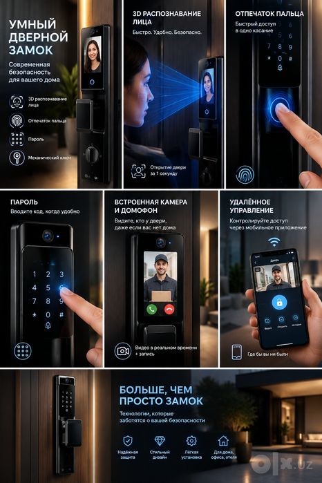 Smart lock Aqlli qulf 2yil kafolat beramiz