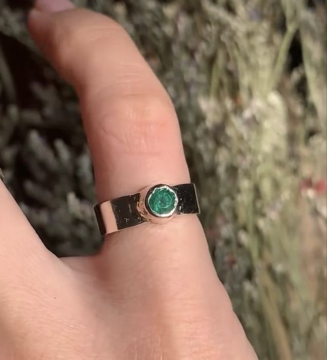 Изумруд природный Кольцо 925