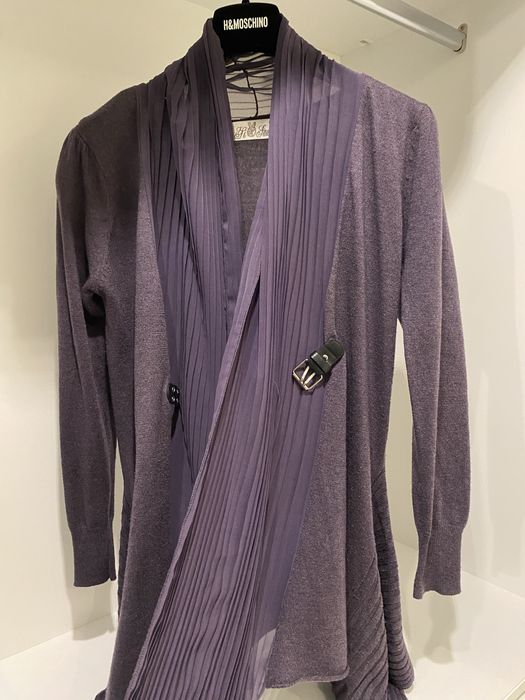 Cardigan mov asimetric