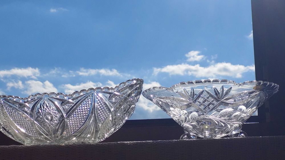 Peste sticla Murano fructiere de Cristal