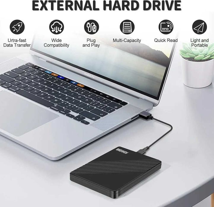 BNEHHOV 500GB 2.5” ултра тънък преносим USB 3.0 SATA HDD ...