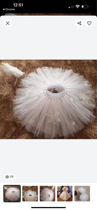 Fusta fulg de nea ca noua