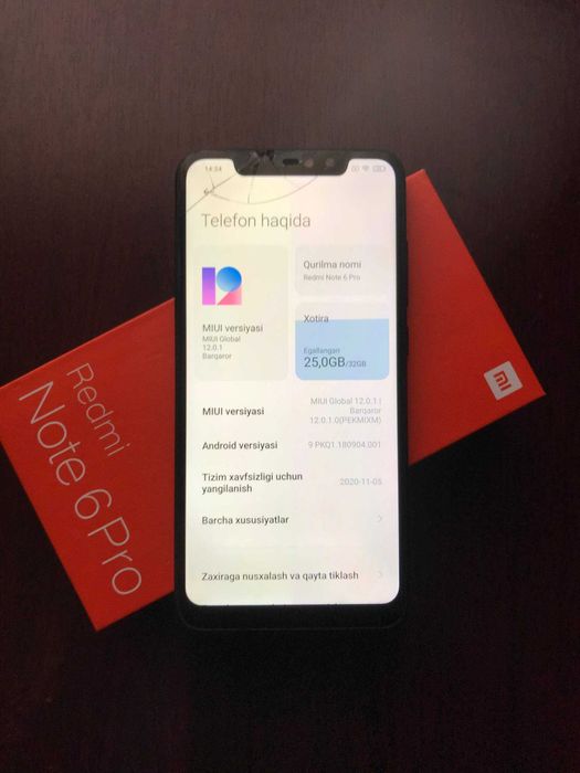 Redmi note 6 pro 3/32 GB