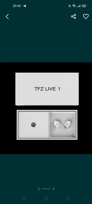 Новые наушники TFZ Live 1