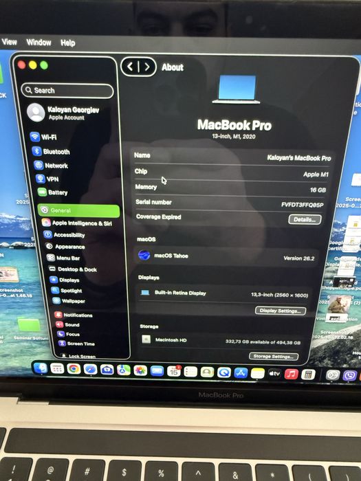 Macbook Pro M1 16 RAM 512 SSD