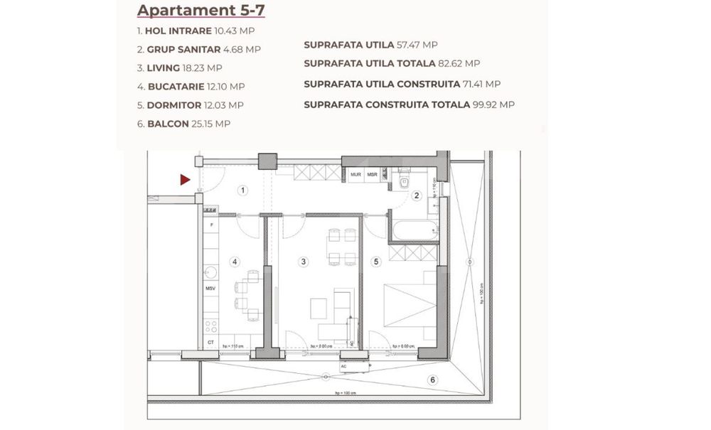 Apartament 2 camere, 82.62 mp, ansamblu 0% Comision Achizitie, Calea S — fotografia 2