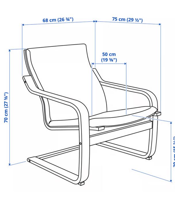 Fotolii cu spătar Ikea , natur bej