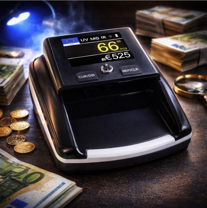 Детектор за фалшиви банкноти AL130T+батерия- налични