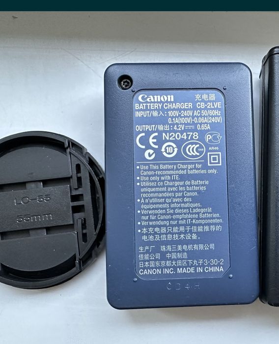 Зарядка canon  + крышка