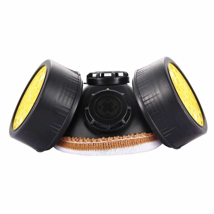Masca protectie cu 2 filtre de carbon activ si ochelari