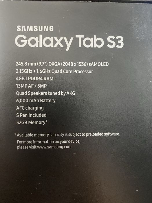 Таблет Samsung Galaxy Tab S3