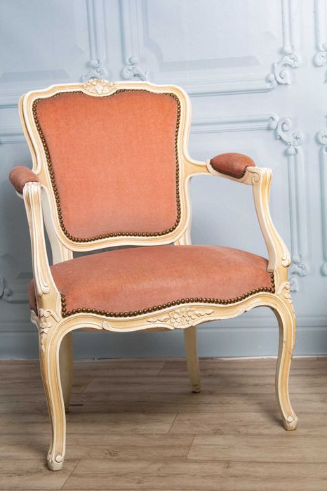 Винтидж френски комплект Louis XV – фотьойл и стол