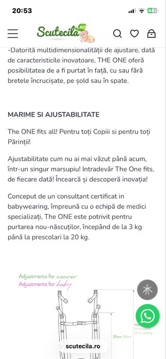 Isara The One Diamonda Grey marsupiu ergonomic