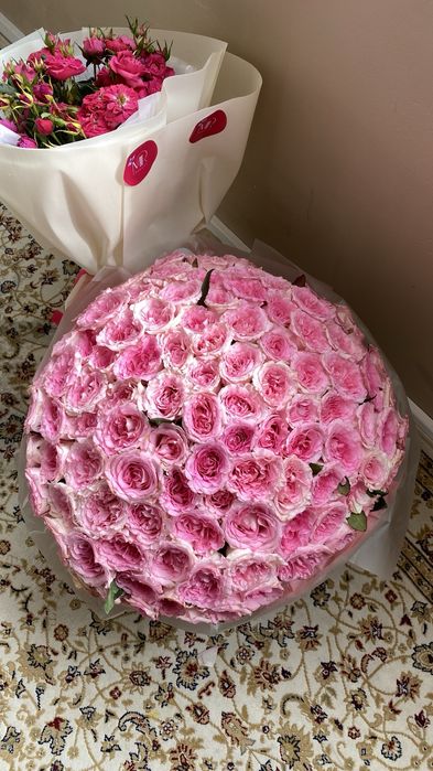 Букет розовый 101шт