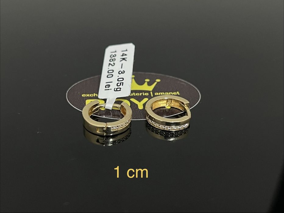 Bijuteria Royal CB : Cercei copil aur 14k 3,05gr