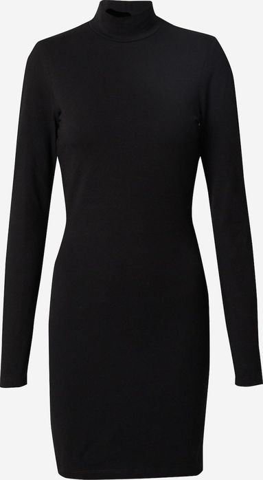 Къса черна рокля памук с гол гръб ABOUT YOU x Laura Giurcanu