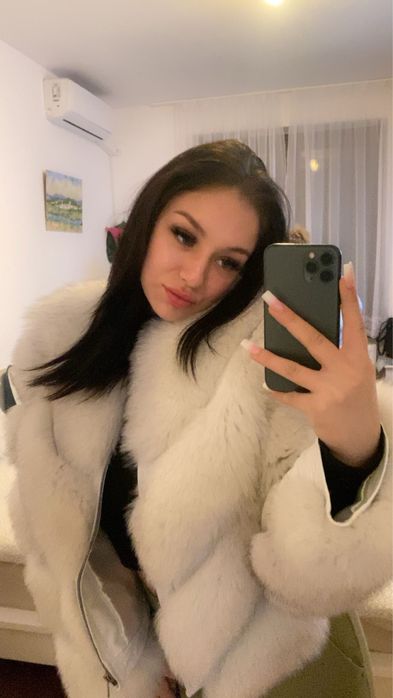 blana naturala de vulpe polara