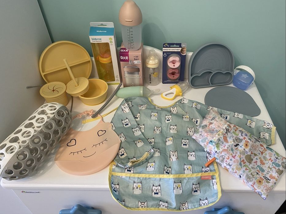 Лот купички, чинийки, чаши, шишета, лъжички, залагалки и др.