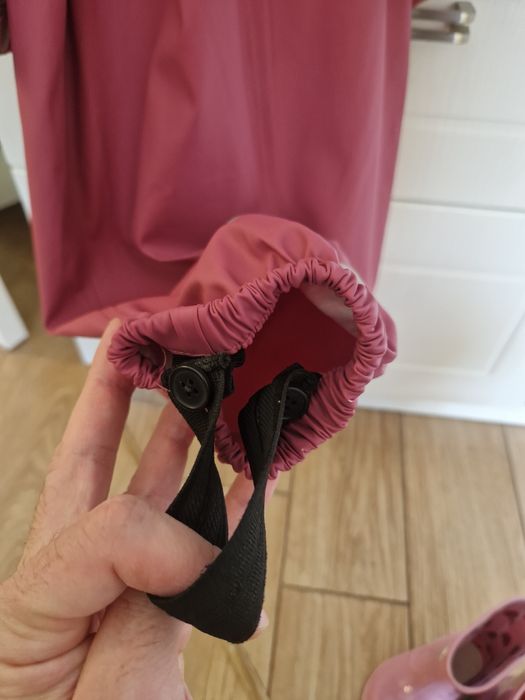 Комплект детски гумиран дъждобран, гащеризон и ботуши - до 2 години