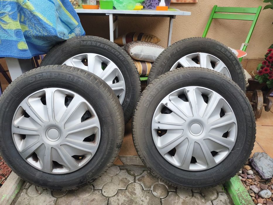 Jante 4 ori 100 mm cu cauciucuri complect echipate de iarna Opel.Chevrolet 195 65 15