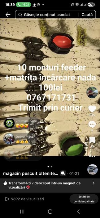 Monturi de feeder cu spin sau bandă