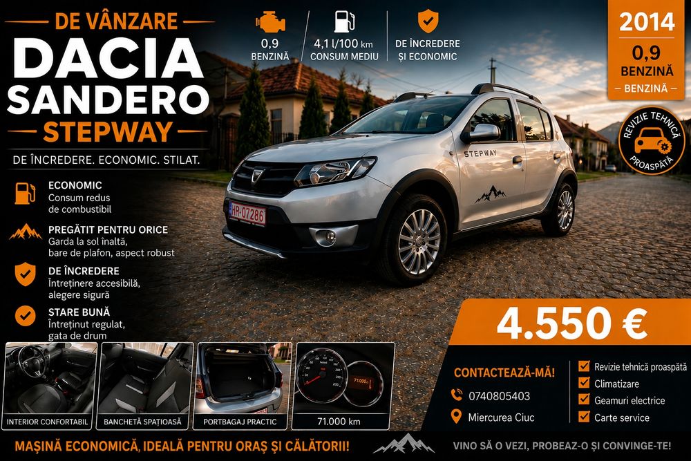 Dacia Sandero STEPWAY 73 000 km