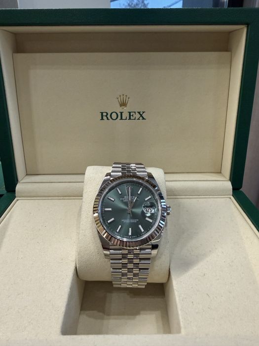 Rolex Datejust 41 | Mint Green | Flutted | White Gold Jubilee