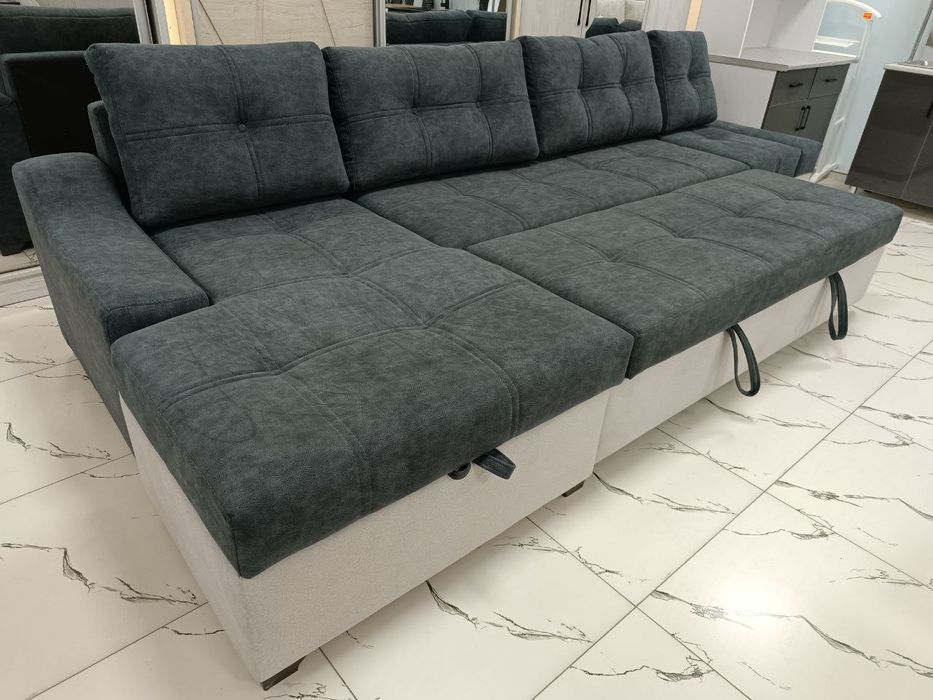 Вместительный раскладной угловой диван